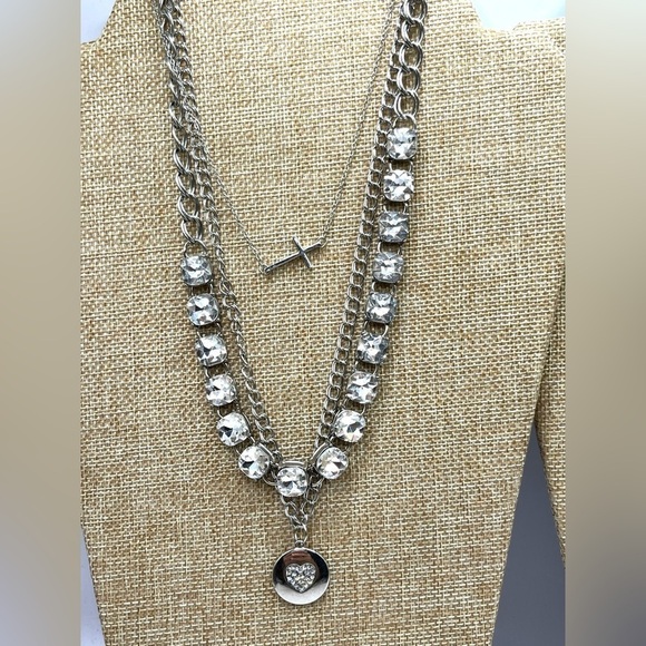 Necklaces Lot 5 Assorted Necklaces Silver Tone Necklaces - Picture 12 of 14